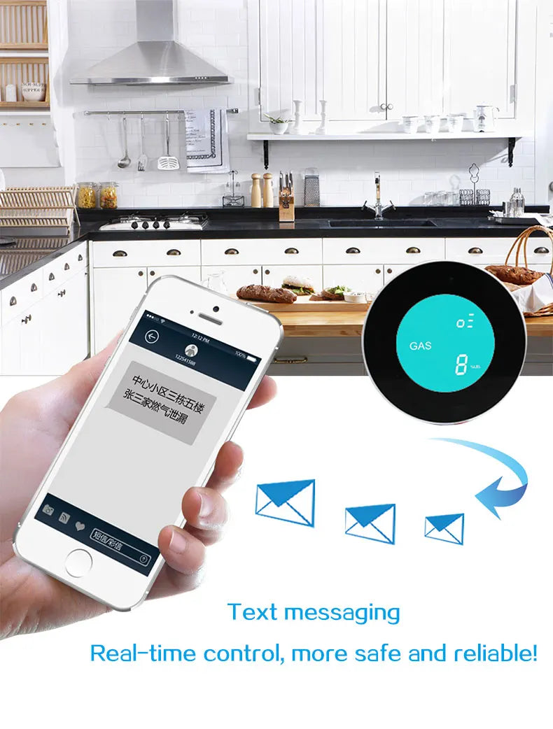 Secure Home  LCD Digital Gas Sensor