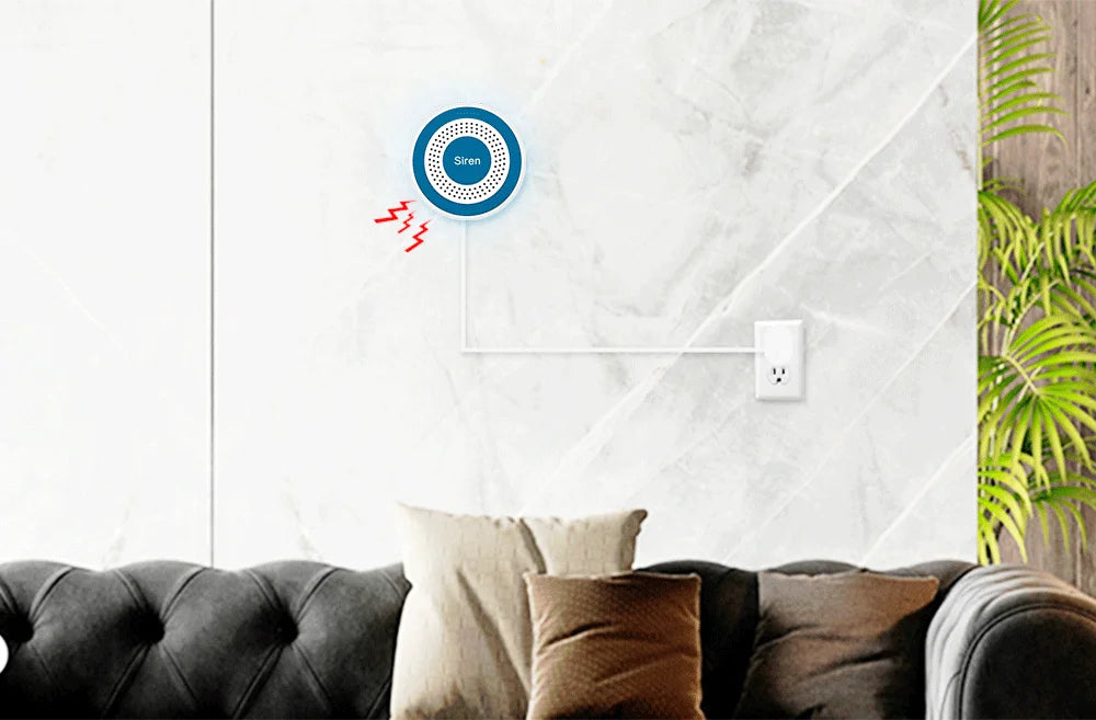 Secure Home 433MHz Wireless Siren smart Indoor Strobe Light Alarm