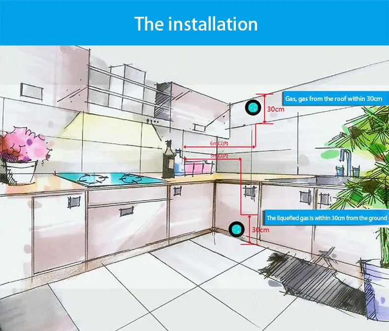 Secure Home  LCD Digital Gas Sensor