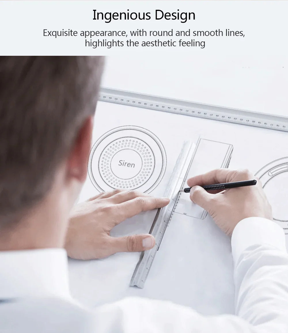 Secure Home 433MHz Wireless Siren smart Indoor Strobe Light Alarm