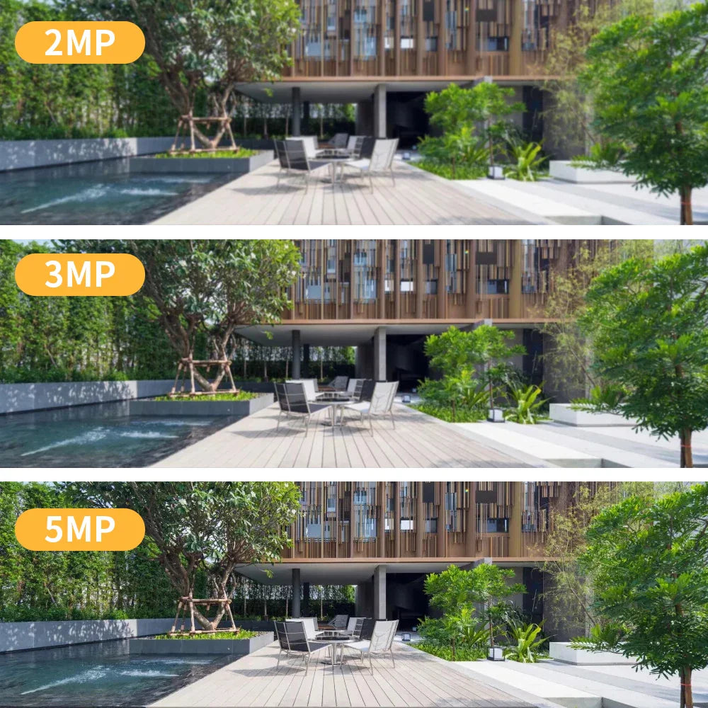 Secure Home WiFi 3MP 5MP Security IP Camera With AI Human Detection